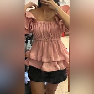 Pink pastel blouse one size by designer